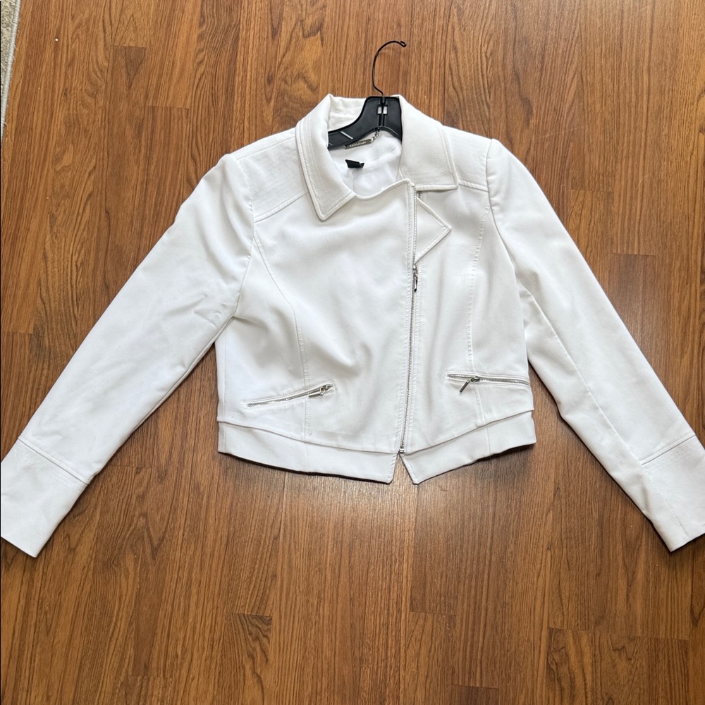 White House Black Market White Utility Jacket